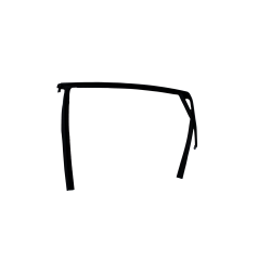 VOLVO S90L listwa uszczelka drzwi prawy tyl chrom 31108863