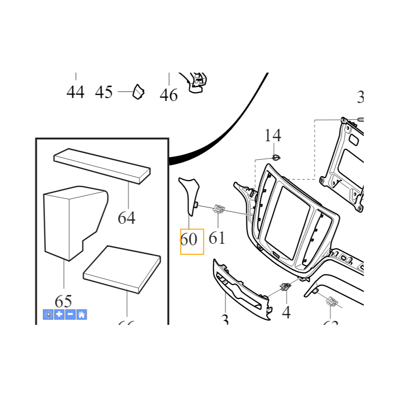 VOLVO S60 V60 II lewa...