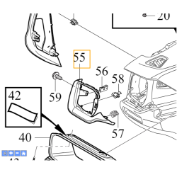 VOLVO S60 V60 II lewa ramka blenda kratki deski rozdzielczej