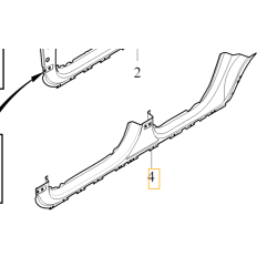 VOLVO XC90 II lewy prog zewnetrzny 31416319