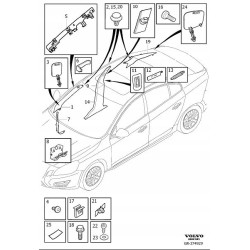 VOLVO S60 V60 wewn slupek srodkow prawy 39822459
