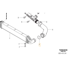VOLVO S60 V60 V70 uszczelka oring intercoolera 45mm 31422413