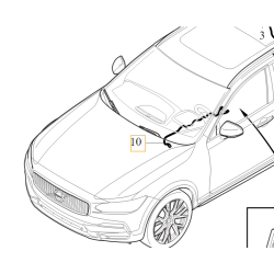 VOLVO V90CC wiazka srodkowy tunel 220V USB 31664500