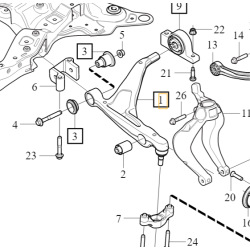 VOLVO XC60 XC90 II wahacz przedni lewy dolny kpl OE 32381882