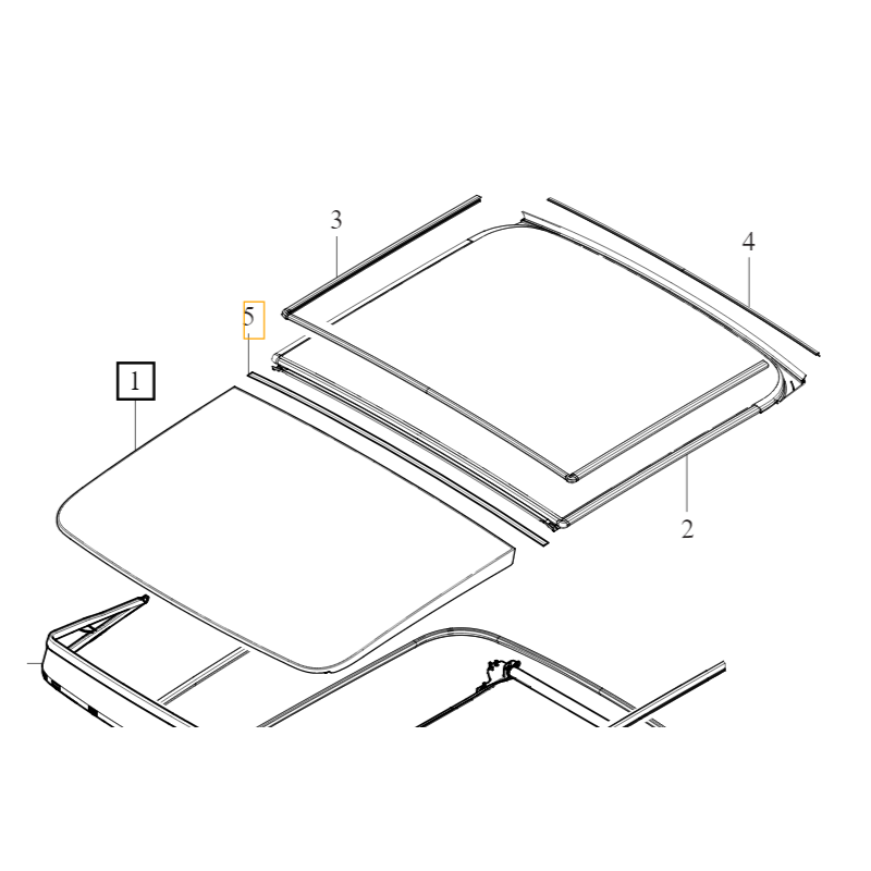 VOLVO V90 XC90 II uszczelka panoramy dachu szyberdachu 31484707