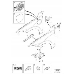 VOLVO XC60 II prawa zaslepka blotnika podszybia OE 32219167