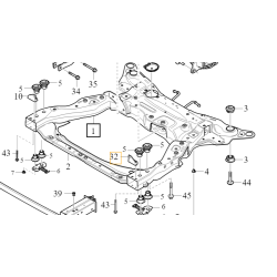 VOLVO S60 V60 XC60 II lewy wspornik sanek silnika OE