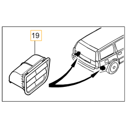 VOLVO V70 XC70 prawa kratka wentylacji nawiewu zewn tylna 9171001