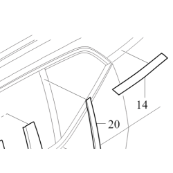 VOLVO XC40 INSCRIPTION listwa slupka tylna prawa 39848977