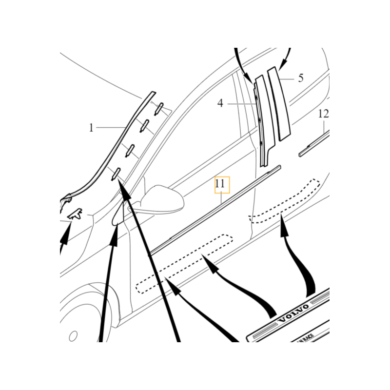 VOLVO V40 V40CC listwa...