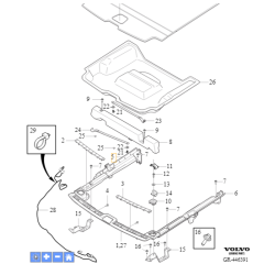 VOLVO XC60 II wspornik podlogi bagaznika lewy