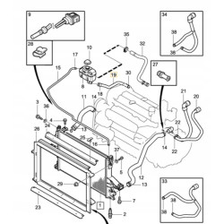 VOLVO V70 XC70 przewod zbiornika wyrownawczego OE 30680923