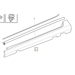 VOLVO S60 V60 lewy prog lewa nakladka progowa