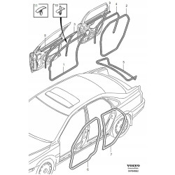 VOLVO S80 uszczelka drzwi przednie lewe OE 8663779