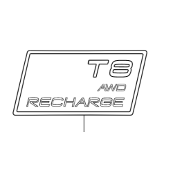 VOLVO S60 III emblemat T8 AWD RECHARGE czarny black