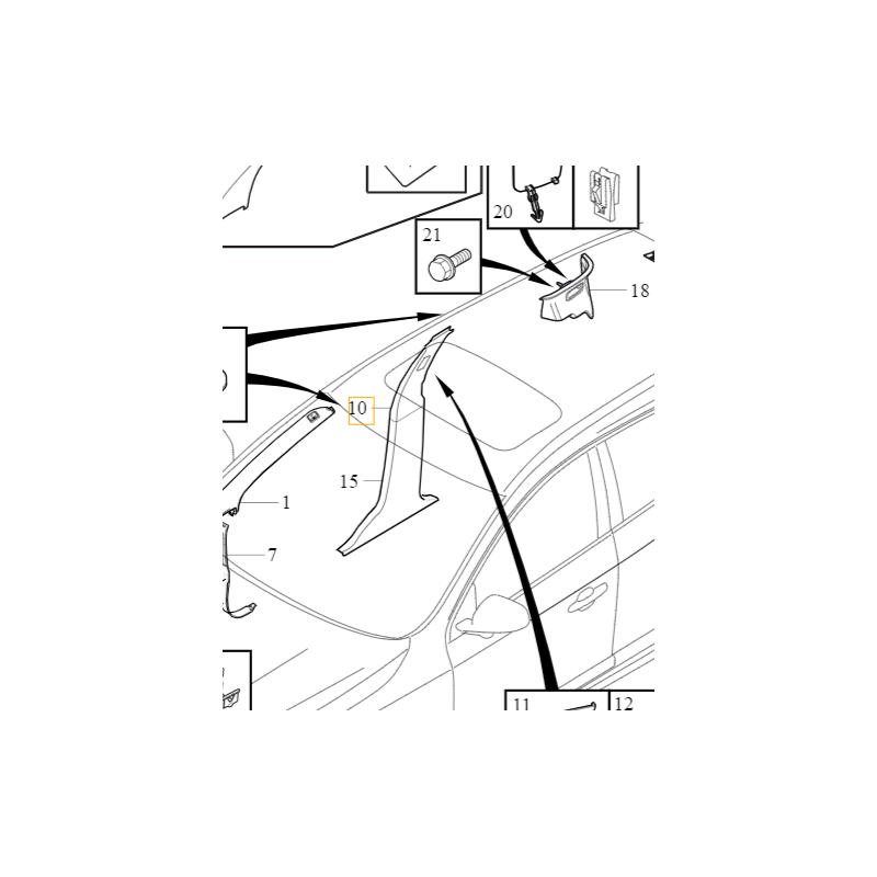 VOLVO S60 V60 oslona lewego...