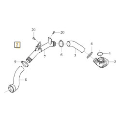 VOLVO XC40 prawa rura powietrza intercooler OE