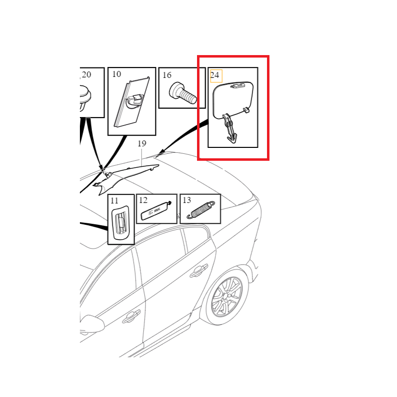 VOLVO S60 II zaslepka...