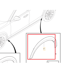 VOLVO V60 CC II lewa listwa nadkole blotnik tyl OE