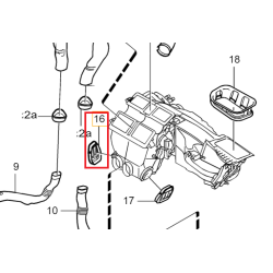 VOLVO V70 XC70 lewa kratka nawiewu kabina podloga OE