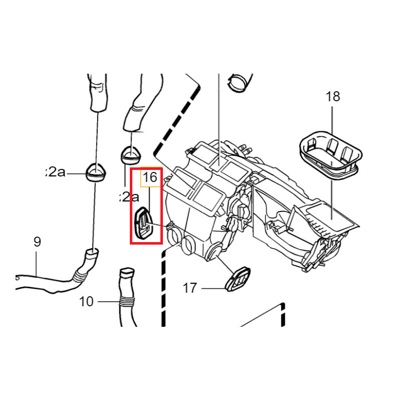 VOLVO V70 XC70 lewa kratka...