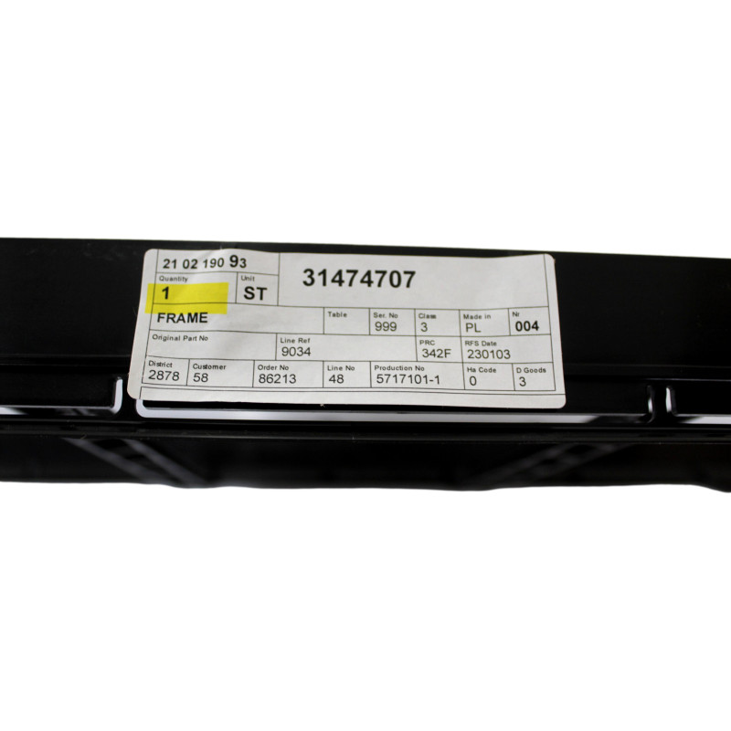 VOLVO XC40 wlot ramka chłodnicy skrapl OE 31474707