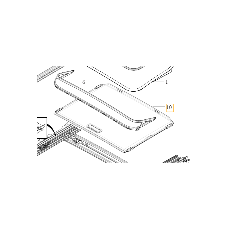 VOLVO S90 II oslona roleta...