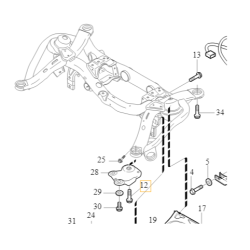 VOLVO X90I XC70 II sruba kolyski sanek ramy belki tyl