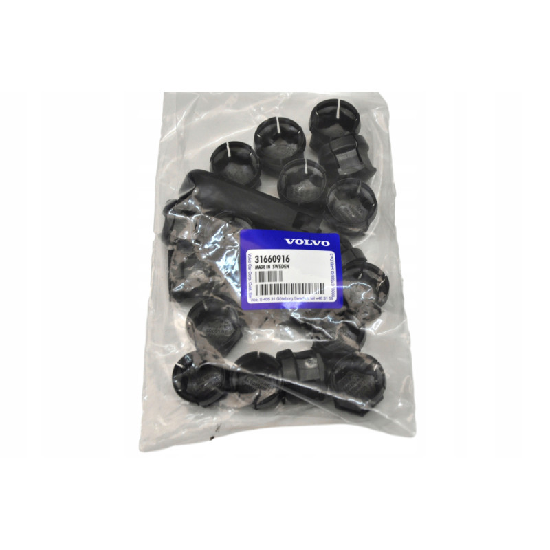 VOLVO S60 V60 XC60 nakladki na sruby felgi kola czarne kpl OE