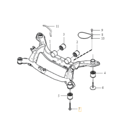 VOLVO XC60 XC70 V70 sruba tylnego wozka
