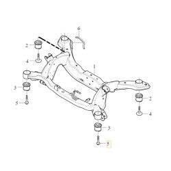 VOLVO XC60 S60 V60 V60CC  sruba sanek tylnego wozka OE