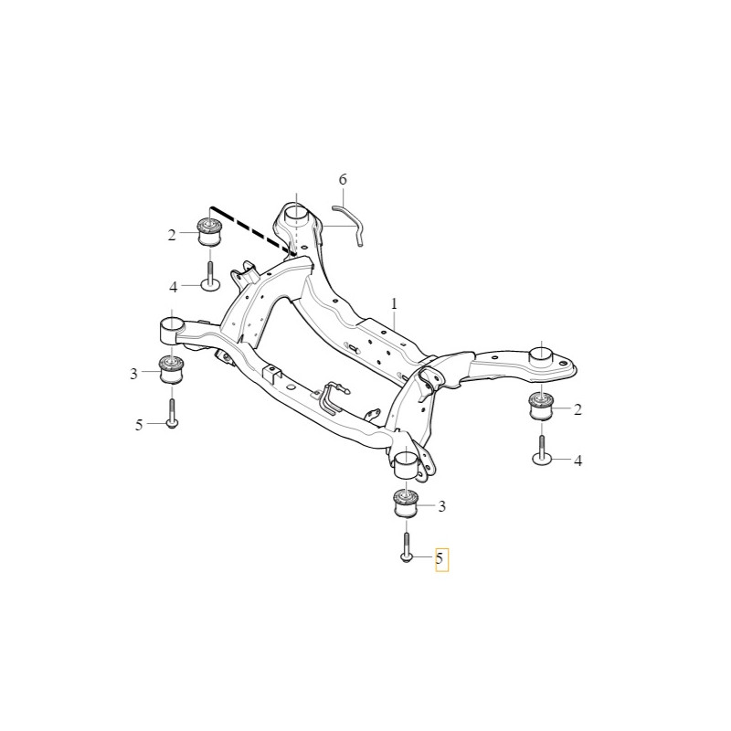 VOLVO V70 XC70 S80 sruba sanek tylnego wozka OE