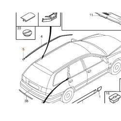 VOLVO V40I zaslepka relingu lewy tyl  OE