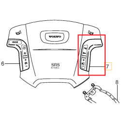 VOLVO S80 V70 XC70 przyciski prawe sterowanie audio w kierownicy beige OE