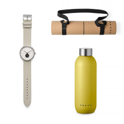 VOLVO zegarek 40mm butelka bidon 600ml mata do jogi zestaw prezent OE