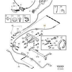 VOLVO S80 linka hamulca recznego postojowego noznego OE