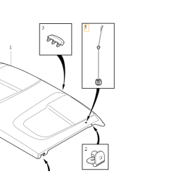 VOLVO C40 XC40 sznurek linka uchwyt mocowanie polki bagaznika OE