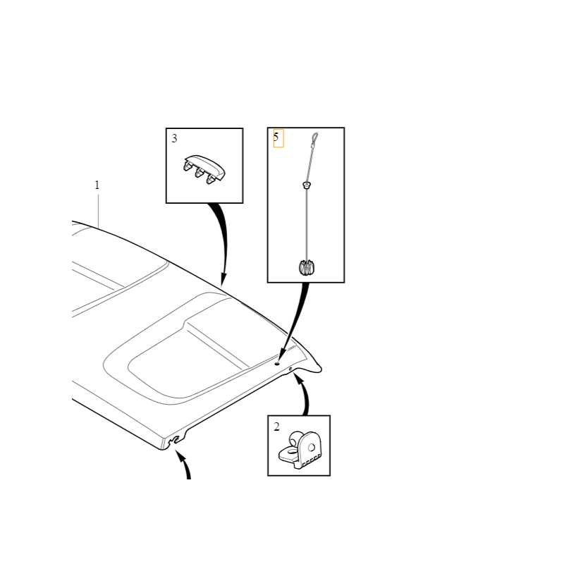 VOLVO C40 XC40 sznurek linka uchwyt mocowanie polki bagaznika OE