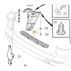 VOLVO XC60 II wspornik mocowanie absorber zderzaka tyl OE