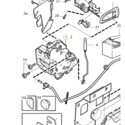 VOLVO C70 (98-05) zamek drzwi przod prawy OE 8628226