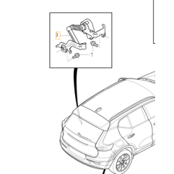 VOLVO XC40 czujnik poziomowania swiatel LED lewy tyl OE 32221958