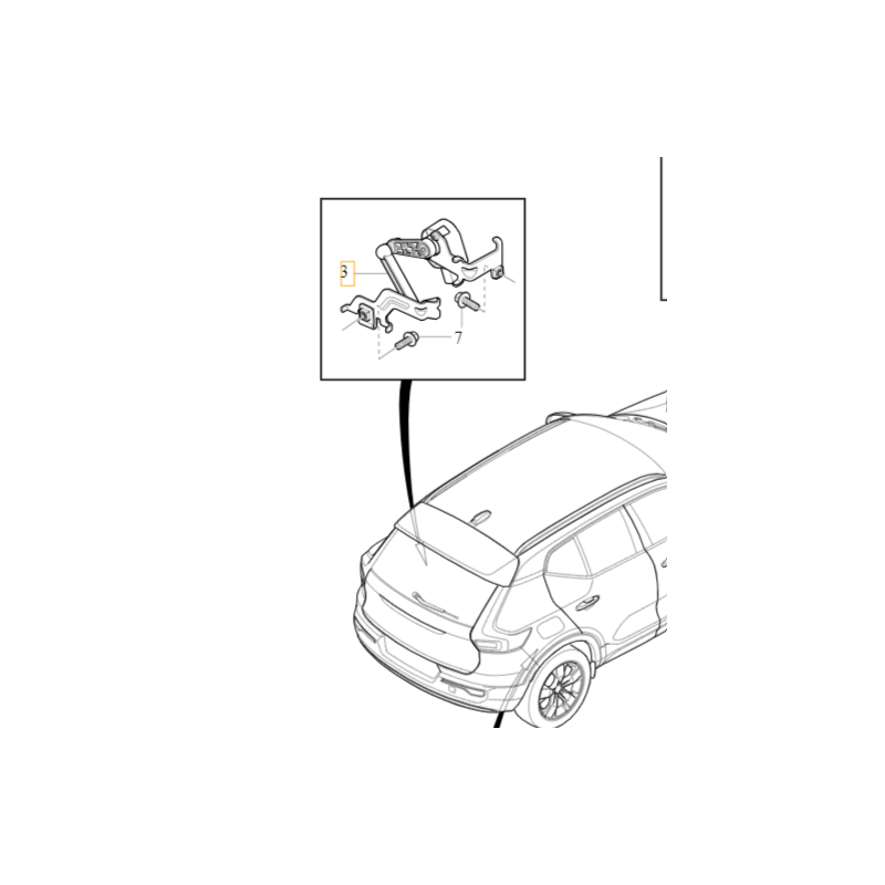 VOLVO XC40 czujnik poziomowania swiatel LED lewy tyl OE 32221958