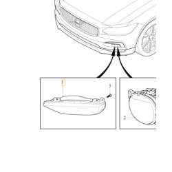 VOLVO S90 V90 XC60 XC90 II halogen prawy LED przeciwmgielny przod OE