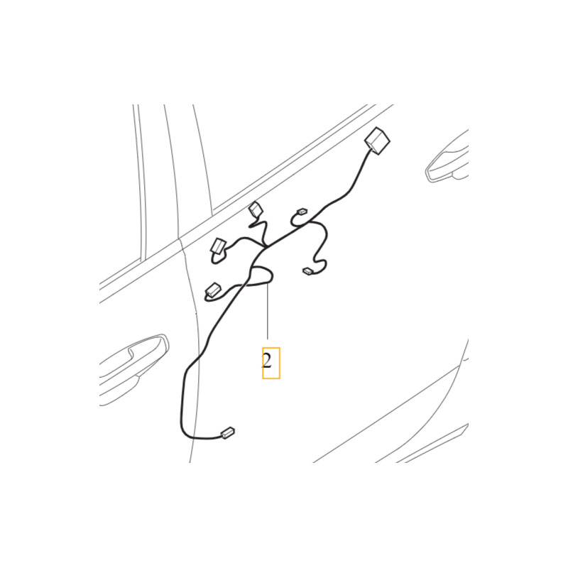 VOLVO S60 III V60 V60CC II wiazka boczka drzwi prawy tyl OE 32141077