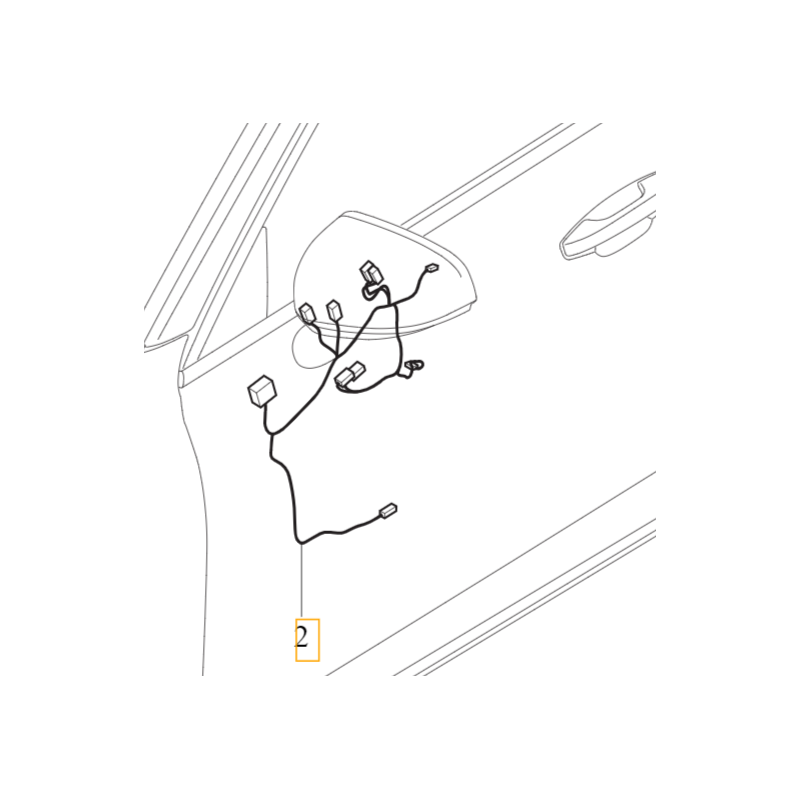 VOLVO S60 III V60 V60CC II wiazka boczka drzwi prawy przod OE 31483795