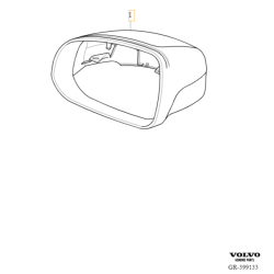 VOLVO V90CC XC60 II obudowa lusterka prawa srebrny mat R-Design OE 31462675