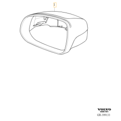VOLVO XC90 II obudowa lusterka prawa czarny R-Design OE 40003783