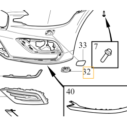 VOLVO S60 III V60 II lewy wspornik spryskiwacza zderzak przod OE 31663586