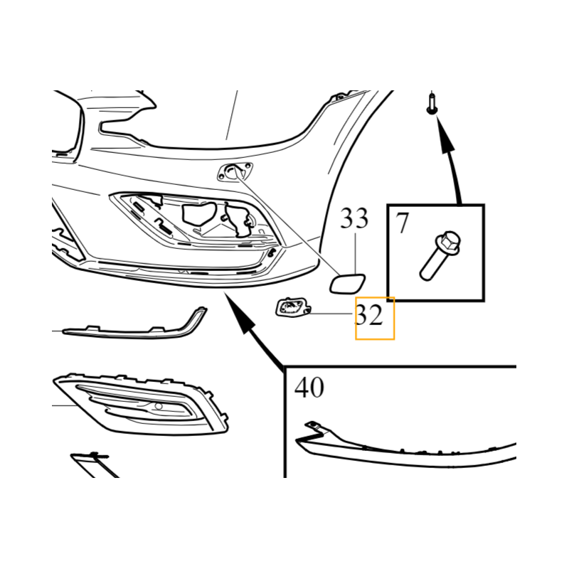 VOLVO S60 III V60 II prawy wspornik spryskiwacza zderzak przod OE 31663587