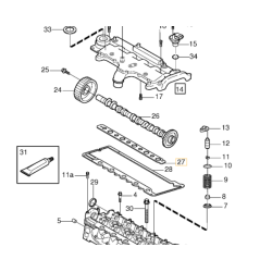 VOLVO S60 S80 V70 XC70 XC90 uszczelka pokrywy zaworow kolektora OE 8642665